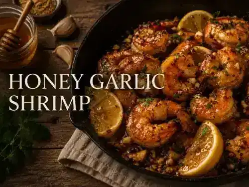 Honey Garlic Shrimp recipe card