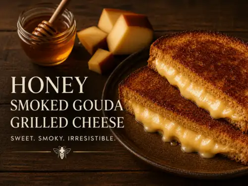 Honey Smoked Gouda Grilled Cheese recipe card